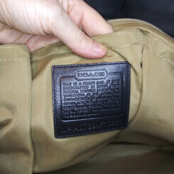 EUC Coach Black Leather Laptop Tote Purse - Picture 13 of 15